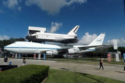 TX - Boeing 747 Space Suttle Transports with replica shuttle