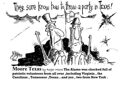 Alamo Volunteers - Texas history cartoon