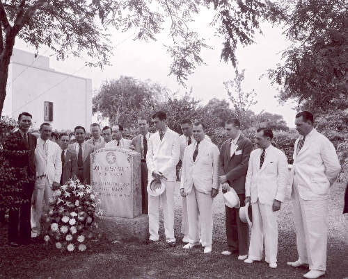 Houston Founders CemeteryMen - SJCA members, Dedication of John Kirby Allen Marker, 1936 Texas old photo