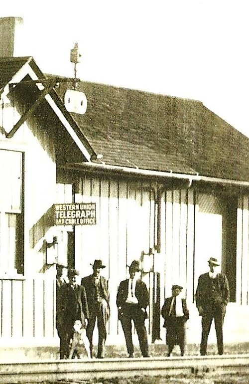 Elm Mott TX  depot, Western Union Telegraph