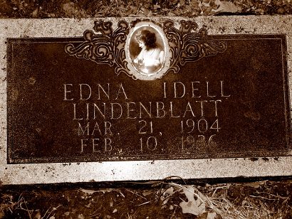 Irving TX - Kit Cemetery, Edna Lindenblatt Tombstone