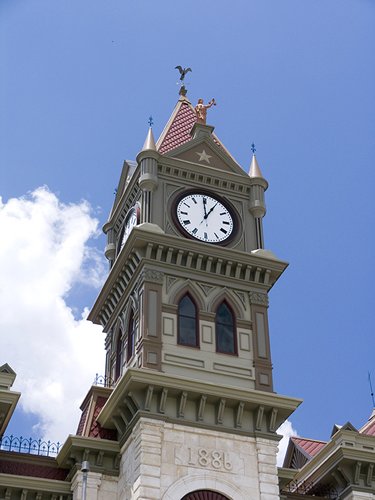 Bosque County Courthouse Clock Tower,  Meridian TX