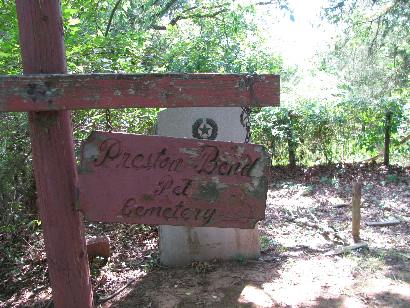 Grayson County Preston TX Pet Cemetery and Centennial markers