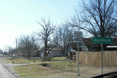  Randolph TX Road Sign