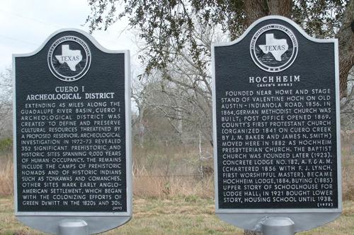 Hochheim Texas historical markers