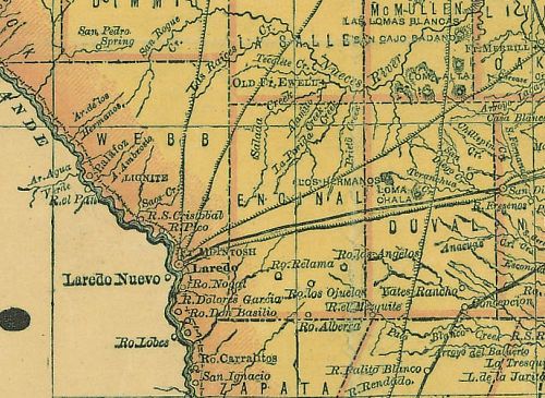 Encinal Ghost County TX map