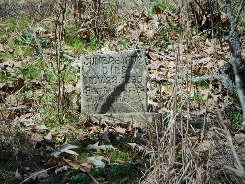 Camden Texas, Gregg County - Camden Cemetery broken 1895 tombstone