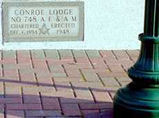 Conroe Lodge cornerstone