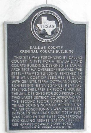 Dallas County Jail historical marker, Dallas Texas