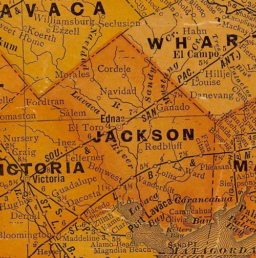 Jackson County TX 1920 Map
