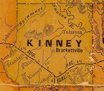 Kinney County TX 1920s map