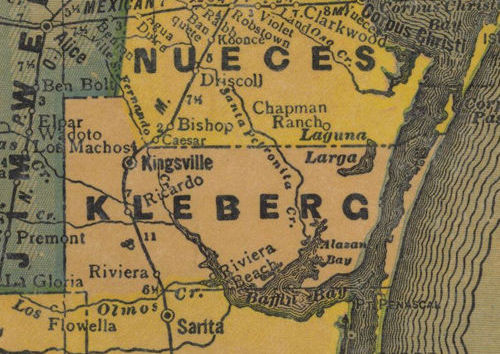 TX Kleberg  County 1940s Map
