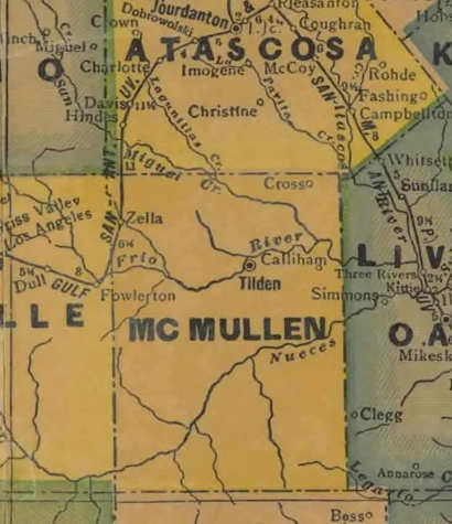 TX McMullen County 1940s Map