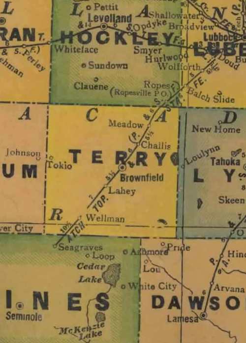 TX Terry County 1940s Map
