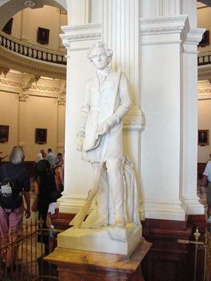 Statue of S.F. Austin Elizabet Ney at State Capitol in Austin Texas
