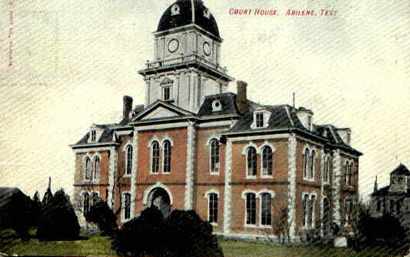 1883 Former Taylor county courthouse and jail , Abilene Texas old photo