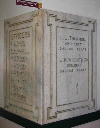 TX - Franklin County Courthouse cornerstone