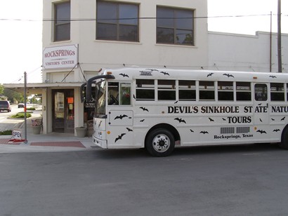 Rocksprings, TX, Devil's Sinkhole Visitors Center Tour Bus