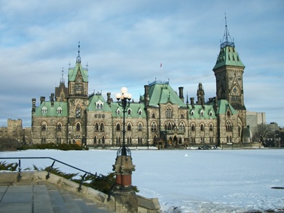 Ottowa Canada, Parliament Hill  in snow