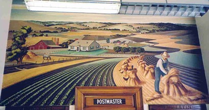 Farmersville Texas post office mural