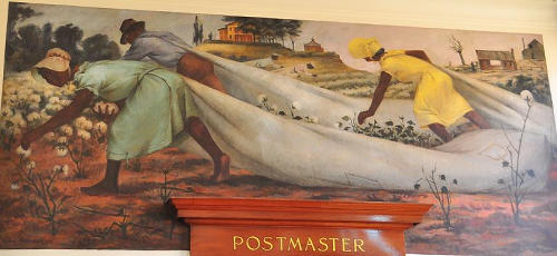 Linden, Texas Post Office Mural – The Last Crop, 1939 by Victor Arnautoff