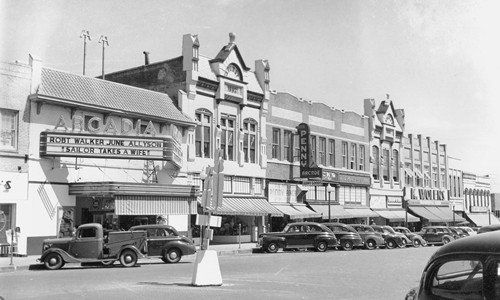 Tyler TX North Spring Street 1946, Downtown Arcadia Theatre