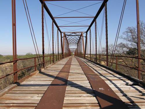 TX - Coleman County Colorado River thru truss bridge