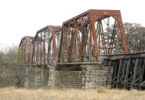 Waring Tx Closed Railroad Through Truss Bridge