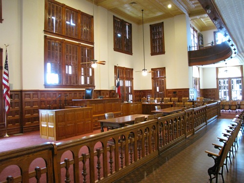 La Grange TX - Fayette County Courthouse district courtroom
