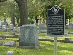 Houston TX , Glenwood Cemetery - Architect Eugene Heiner grave site and historical marker
