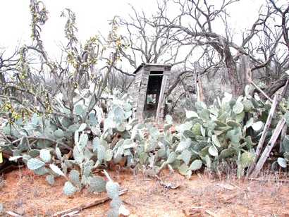 Eskota Texas outhouse and cactus