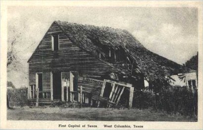 First Capitol of The Republic of Texas old post card, West Columbia, Texas