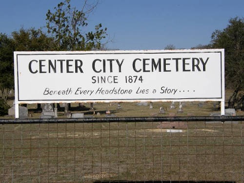 Center CityT x - Center City Cemetery Sign