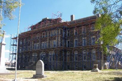 Goldthwaite TX - Mills County Courthouse under restoration