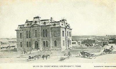 First (1890) Mills County courthouse, Goldthwaite, Texas