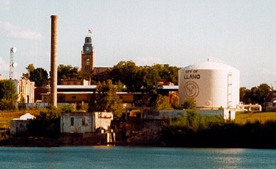 Llano TX - View of Llano downtown across the river