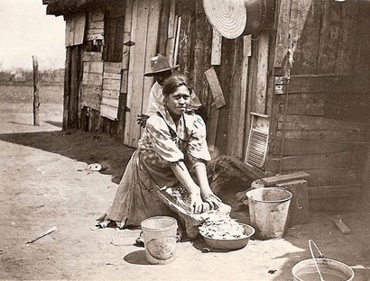 Sweetwater TX, 1910,  Woman Making Tortilla