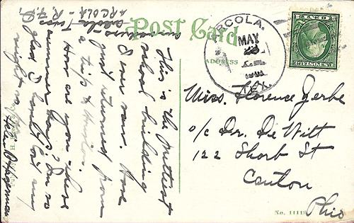 Arcola TX Fort Bend Co 1908 Postmark 