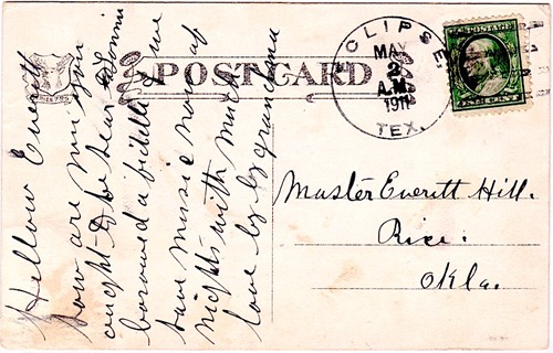 Eclipse, TX Gaines County, postmark
