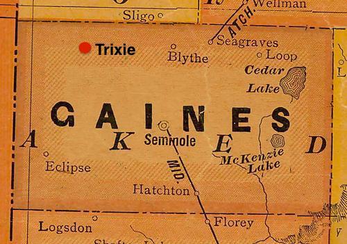 Gaines County TX Map