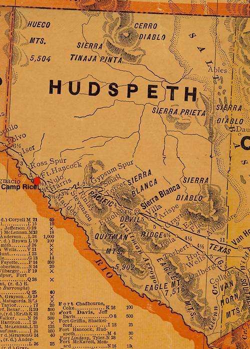 Hudspeth  County TX vintage map