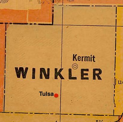 Winkler County TX vintage map