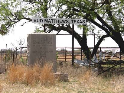 Shackelford County TX -Bud Matthews sign 