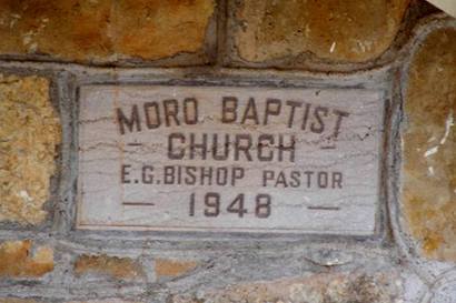 Moro Texas - Moro Baptist Church cornerstone
