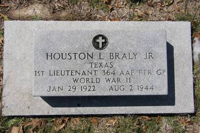 Brady TX - Houston L. BralyHeadstone,  Rest Haven Cemetery