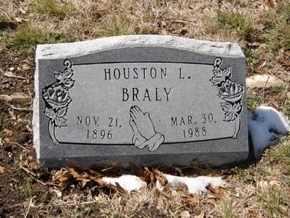 Brady Tx - Houston L. Braly Grave Stone